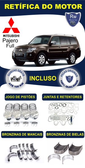 Retífica de motor Mitsubishi Pajero Full peças originais pacote completo Rw motores